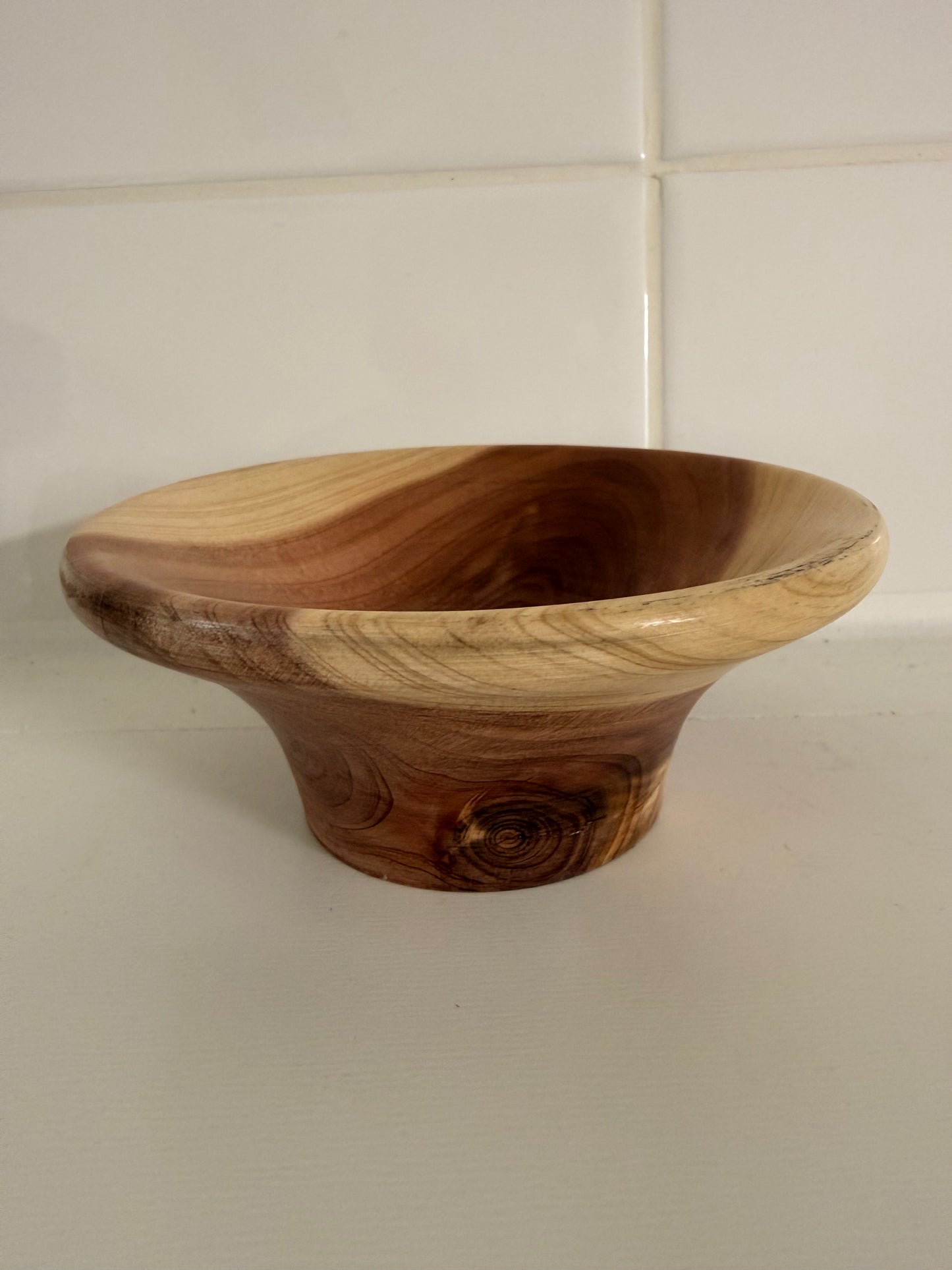 Cedar Wood Turned Bowl – One-of-a-Kind Home Decor, Food-Safe Handmade Gift Handcrafted Natural
