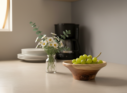 Cedar Wood Turned Bowl – One-of-a-Kind Home Decor, Food-Safe Handmade Gift Handcrafted Natural