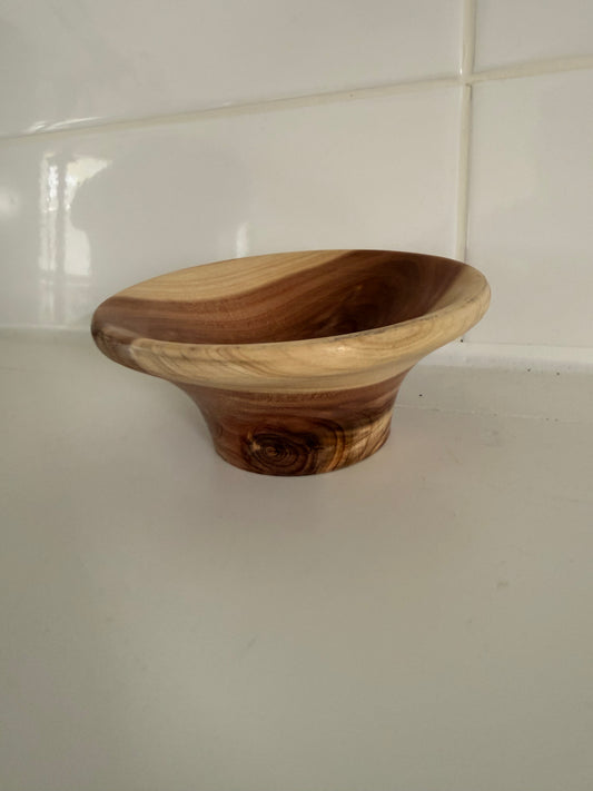 Cedar Wood Turned Bowl – One-of-a-Kind Home Decor, Food-Safe Handmade Gift Handcrafted Natural