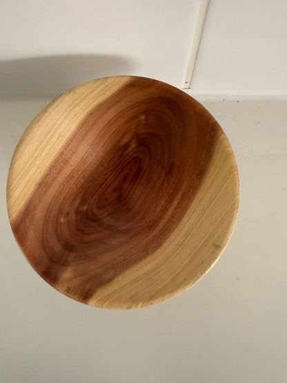 Cedar Wood Turned Bowl – One-of-a-Kind Home Decor, Food-Safe Handmade Gift Handcrafted Natural