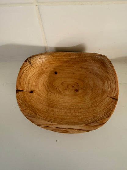 Wooden Crescent Bowl – Unique Handmade Home Decor Centerpiece Handcrafted