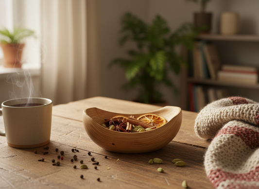 Wooden Crescent Bowl – Unique Handmade Home Decor Centerpiece Handcrafted